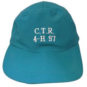Century 21 Blue Nylon Hat OS CTR 4-H 97 Embroidery Strapback 5 Panel Cap